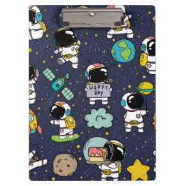 Astronaut Outer Space Cartoon Klembord