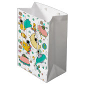 Astronaut Outer Space Cartoon Medium Cadeauzakje (Voorkant Gekanteld)