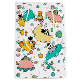 Astronaut Outer Space Cartoon Medium Cadeauzakje
