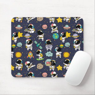 Astronaut Outer Space Cartoon Muismat