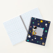 Astronaut Outer Space Cartoon Notitieboek (Binnen)