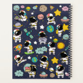 Astronaut Outer Space Cartoon Planner (Achterkant)