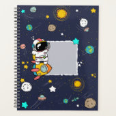 Astronaut Outer Space Cartoon Planner (Voorkant)