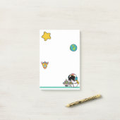 Astronaut Outer Space Cartoon Post-it® Notes (Op bureau)