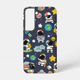 Astronaut Outer Space Cartoon Samsung Galaxy Hoesje