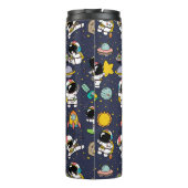 Astronaut Outer Space Cartoon Thermosbeker (Achterkant)