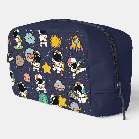 Astronaut Outer Space Cartoon Toilettasje (Rechterhoek)