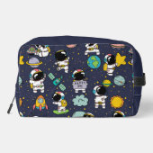 Astronaut Outer Space Cartoon Toilettasje (Achterkant)