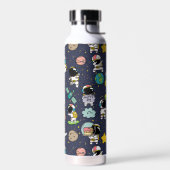 Astronaut Outer Space Cartoon Waterfles (Links)