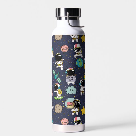 Astronaut Outer Space Cartoon Waterfles (Links)