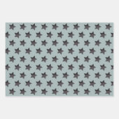 Astronaut Outer Space Explorer Koel Blauw Patroon Inpakpapier Vel (Voorkant 3)