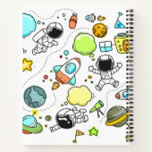Astronaut Outer Space gepersonaliseerd terug naar Notitieboek (Achterkant)