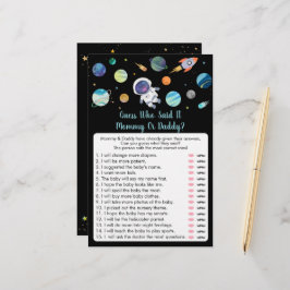 Astronaut Outer Space Raad, die zei dat het speeld