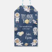 Astronaut Outer Space Safari Verjaardag Bedankt Cadeaulabel (Voorkant)