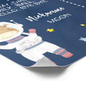 Astronaut Outer Space Safari Verjaardag Mijlpaal Poster (Hoek)