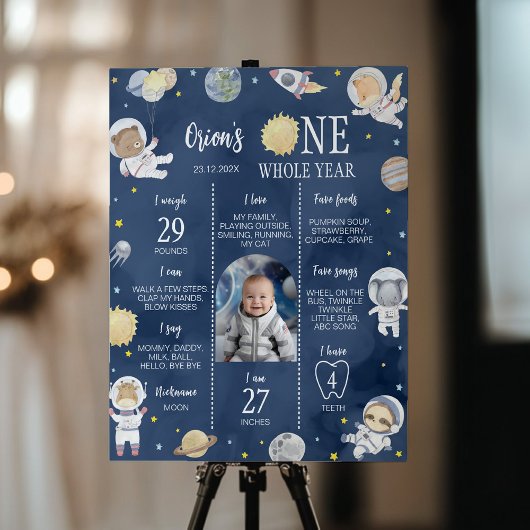 Astronaut Outer Space Safari Verjaardag Mijlpaal Poster