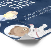 Astronaut Outer Space Safari Verjaardagstafelbord Poster (Hoek)