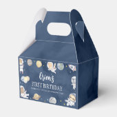 Astronaut Outer Space Safari Wild op een verjaarda Bedankdoosjes (Achterkant)