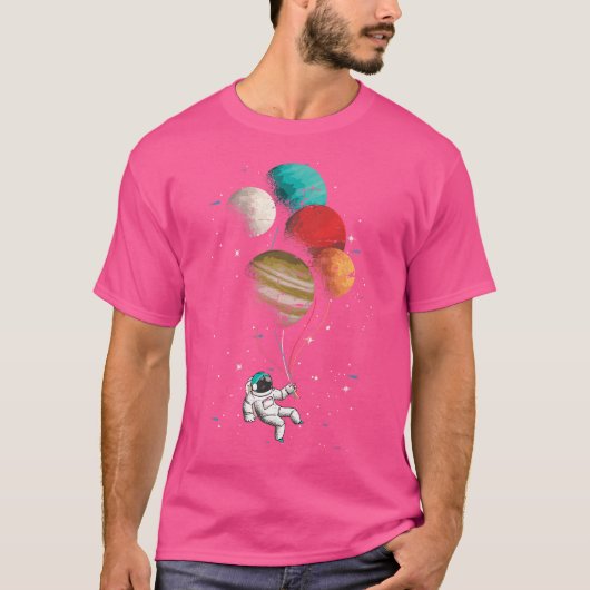Astronaut Outer Space Science Planets Universe AST T-shirt (Voorkant)