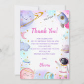 Astronaut Outer Space Verjaardag Dank je kaart (Voorkant)