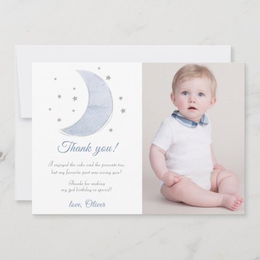 Astronaut Outer Space Verjaardag Dank je kaart (Voorkant)