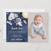 Astronaut Outer Space Verjaardag Dank je kaart (Voorkant)