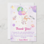 Astronaut Outer Space Verjaardag Dank je kaart (Voorkant)