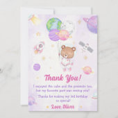 Astronaut Outer Space Verjaardag Dank je kaart (Voorkant)