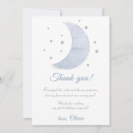 Astronaut Outer Space Verjaardag Dank je kaart (Voorkant)