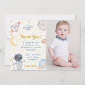 Astronaut Outer Space Verjaardag Dank je kaart (Voorkant)