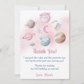 Astronaut Outer Space Verjaardag Dank je kaart (Voorkant)