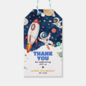 Astronaut Outer Space Verjaardagsfeestje Favor Tag Cadeaulabel (Voorkant)