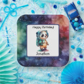 Astronaut Outer Space Verjaardagspapier Bord (Feest)