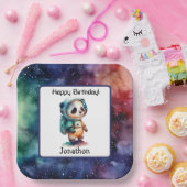 Astronaut Outer Space Verjaardagspapier Bord (Feest)