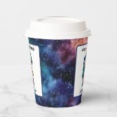 Astronaut Outer Space Verjaardagspapier Cup Papieren Bekers (Links)