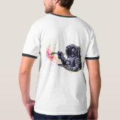 Astronaut Paint in Space Sticker T-shirt (Achterkant volledig)