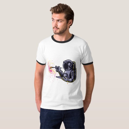 Astronaut Paint in Space Sticker T-shirt (Voorkant volledig)