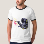 Astronaut Paint in Space Sticker T-shirt (Voorkant)