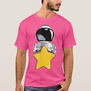 Astronaut pakt een grote gele ster T-Shirt