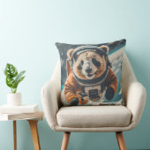 Astronaut Panda in Space Surreal Animal Nursery Kussen (Stoel)
