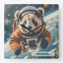 Astronaut Panda in Space Surreal Dieren Nursery