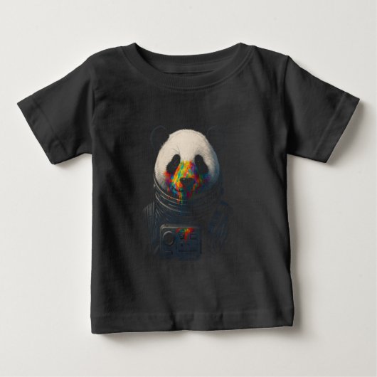 Astronaut Panda met neonverfspatten  (Voorkant)