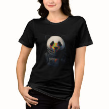 Astronaut Panda met neonverfspatten