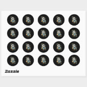 Astronaut Panda Outer Space Panda Beer Kawaii Ronde Sticker (Vel)