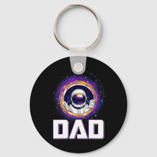 Astronaut Papa Buitenruimte Galaxy Lover Vaders Da Sleutelhanger
