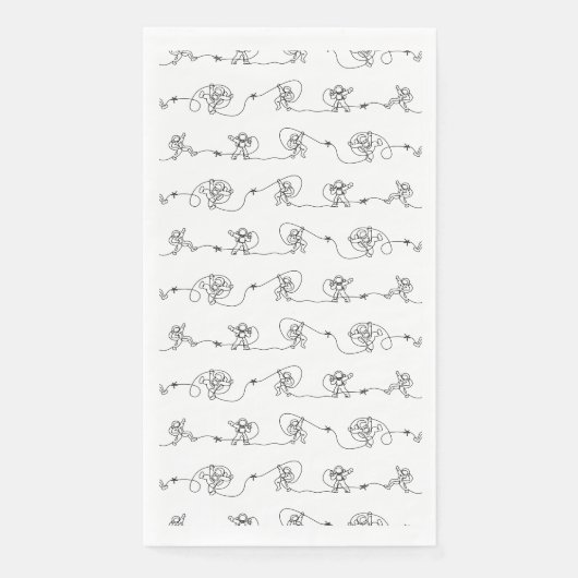 Astronaut Paper Guest Towels Servet (Voorkant)