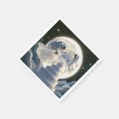 Astronaut Pasgetrouwden in het maanlicht Servet (Hoek)