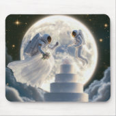 Astronaut Passen getrouwd bij maanlicht Muismat (Voorkant)