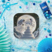 Astronaut Passen getrouwd bij maanlicht Papieren Bordje (Feest)