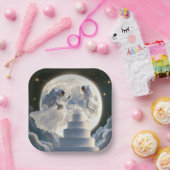 Astronaut Passen getrouwd bij maanlicht Papieren Bordje (Feest)